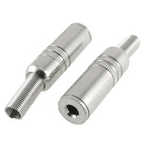 2.5mm 3.5mm 6.35mm MONO/Stereo fêmea Jack Fio conector de Áudio Speaker Amplificador Microfone TS TRS fêmea Plug solda tipo