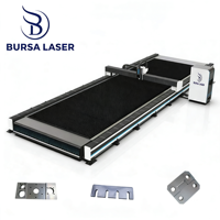 Machine de découpe laser à fibre numérique automatique CNC haute puissance 4000W Bursa avec contrôle Cypcut, refroidissement par eau, nouvelle version en acier inoxydable