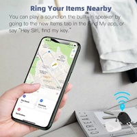 Traceur GPS Mini Air Tag en plastique pour animaux de compagnie, compatible avec la fonction Localiser mon appareil d'Apple (iOS) et Google, anti-perte, pour le suivi mondial des objets personnels