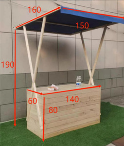 Tùy chỉnh bằng gỗ gấp kệ lưu trữ cho thị trường ngoài trời di động trung tâm mua sắm hiển thị đứng hoạt động nhà kho gian hàng đồ nội thất - Product Image 2