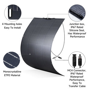 Système de charge solaire hors réseau 200W flexible à cellules solaires monocristallines, étanche IP68 - Product Image 3