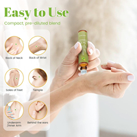 Ensemble d'huiles essentielles pour aromathérapie, huiles essentielles naturelles pré-diluées, roll-on avec bille de massage, 6x10ml