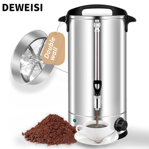 DEWEISI 8L 10.5L 304 paslanmaz çelik çift duvar elektrikli çaydanlık su kazanı kahve Percolator <span class=keywords><strong>Urn</strong></span> ile dış su göstergesi - Product Image 1