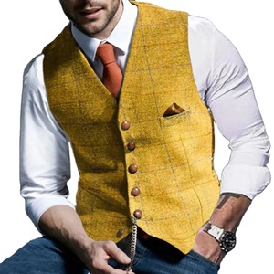 <span class=keywords><strong>Chaleco</strong></span> de Traje Clásico Casual para <span class=keywords><strong>Hombre</strong></span> RNSHANGER, Cuello en V, <span class=keywords><strong>Tweed</strong></span> Espigado, Corte Entallado, <span class=keywords><strong>Chaleco</strong></span> de Negocios para Boda, <span class=keywords><strong>Chaleco</strong></span> a Cuadros con Solapa para <span class=keywords><strong>Hombre</strong></span> - Product Image 1