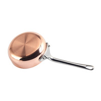 Mini casserole suspendue avec poignée pour lait chaud et beurre, casserole en acier inoxydable à trois plis