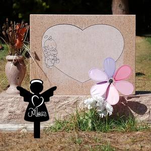 Placche di angelo all'aperto impermeabili per la casa e il cortile del cimitero con decorazioni per tombe da giardino con segni simpatizzanti - Product Image 5