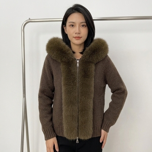 Manteau de luxe OFTBUY en vraie fourrure de renard pour femme, veste à capuche en fourrure naturelle, haute qualité, chaud pour l'hiver, haut de gamme, vente en gros premium - Product Image 2