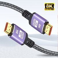 Câble HDMI ultra haute vitesse 8K jusqu'à 48 Gbps de taux de transfert, couleur profonde 240hz 48 bits
