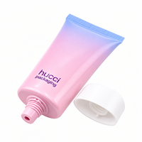Tube cosmétique en plastique PE brillant personnalisé de 50 ml, emballage pour crème BB, tube pour crème solaire