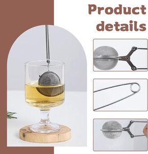 Hot Sale Kitchen Tool Fine Mesh Filter Loose Leaf Strainer Ball Shape Stainless Steel <b>Tea</b> Infusers Large Capacity Portable <b>Tea</b> - Product Image 4