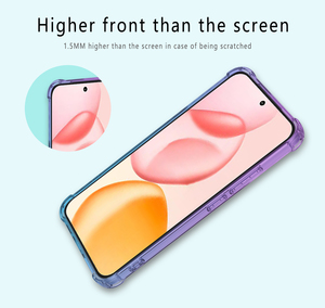 4 copertura ad angolo per 400 d'onore chiaro antiurto morbido Tpu <span class=keywords><strong>arcobaleno</strong></span> gradiente di colore doppio graduale <span class=keywords><strong>con</strong></span> Airbag custodia del telefono - Product Image 5