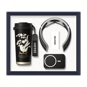 Juego de Regalo Personalizable de Taza de Café de Acero Inoxidable de 500 ml con Masajeador de Cuello, Empaque en Caja de Color Personalizada para Promociones - Product Image 4