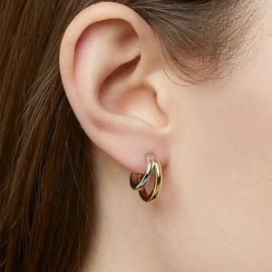 Geometric Tassel <b>Chain</b> <b>Titanium</b> Steel Stud Earrings For Women Elegant Color Block Design Gift Fashion Dangle Earrings - Product Image 4