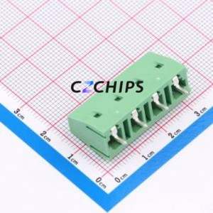 DB128V-7.62-4P-GN-S Screw Terminal Block P=7.62mm Connector ( Construction: 1x4P )( Pitch: 7.62mm )( Color: Green ) - Product Image 2