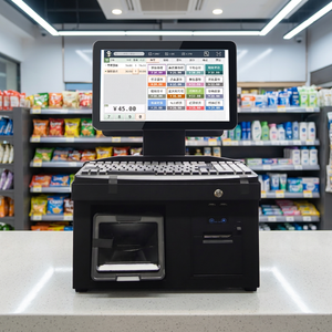 เครื่องบันทึกเงินสดระบบ POS แบบออลอินวันขนาด 14 นิ้ว ซีพียู I3 แรม 4GB หน่วยความจำ 64GB หน้าจอสัมผัส ระบบปฏิบัติการ Windows 7 สำหรับซูเปอร์มาร์เก็ต/ร้านอาหาร - Product Image 1