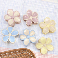 Grande pince à cheveux florale en résine hawaïenne de 8 cm, motif hibiscus, plage, brillante, accessoire pour cheveux, pince à cheveux, fleur de frangipanier, plumeria