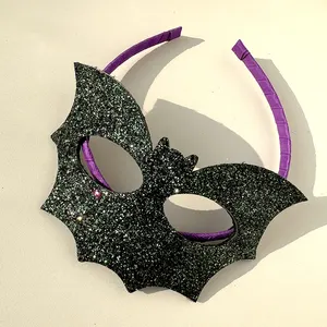 Halloween Hair Accessory Hair Hoop Sparkling Bat Masquerade Hairband Party Supplies Woman Gril Headbands