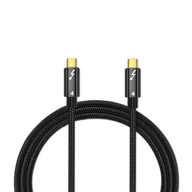 Thunderbolt 4 Cable 100W 40Gbps PD Fast Charging USB C to Type C Braid Data Wire 8k Display Ports with Authentication Chip