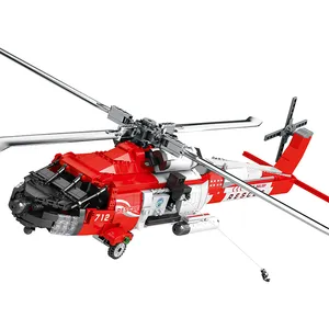 Reobriririx 33026 הצלה HH-60J מטוסים מודל בניית בלוק לבנים moc טכני מטוסים חינוכיים בלוק צעצועים מתנה