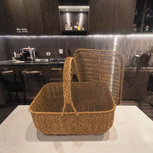 <span class=keywords><strong>Cesto</strong></span> da Picnic in <span class=keywords><strong>Rattan</strong></span> e Giunco Marino Stile Moderno con <span class=keywords><strong>Coperchio</strong></span> in Bambù e Manico - <span class=keywords><strong>Cesto</strong></span> da Picnic Contemporaneo in <span class=keywords><strong>Rattan</strong></span> - Product Image 2