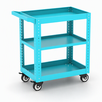 Chariot d'atelier en acier OEM ODM OBM avec 3 tiroirs, panneau latéral ouvrable, tiroirs à verrouillage 3 points, capacité de charge de 300 kg, garantie de 3 ans