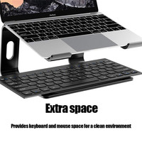Support de bureau ergonomique fixe et surélevé pour ordinateur portable, support universel en aluminium pour dissipation thermique, idéal pour la maison et le bureau