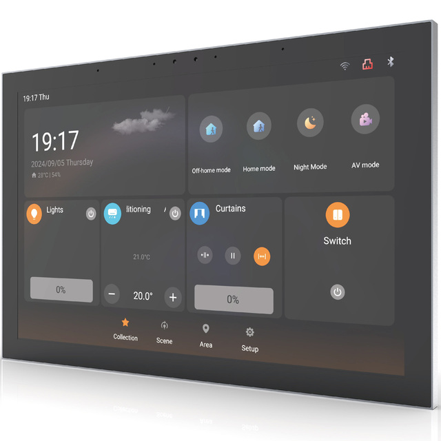 2026 Intelligent Building Smart Home Hub T10PE 10-Inch Touch Panel Display Metal Ethernet Zigbee Wired PC Home Automation App