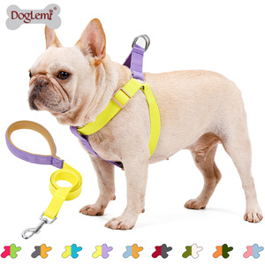 Set Guinzaglio e Pettorina di Lusso per <span class=keywords><strong>Cani</strong></span>, Traspirante, Riflettente, con Bottone, Collare e Guinzaglio Personalizzabili, Anti-Trazione, <span class=keywords><strong>Accessori</strong></span> per Animali Domestici - Product Image 3