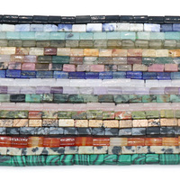 Pierres naturelles Agate indiennes pour la fabrication de bijoux, rectangulaires, colorées, 2x4MM, perles en vrac, puissance de guérison, livraison gratuite