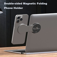 Support de téléphone magnétique double pliable pour écran de voiture, aimants N52, support latéral pour ordinateur portable, compatible iPhone 17/16/15/14/13/12 Max Pro