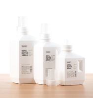 Botella de Plástico de Alta Calidad y Bajo MOQ de 400ml, 600ml, 1000ml para Detergente Líquido de Lavandería, Nuevo Diseño para Champú