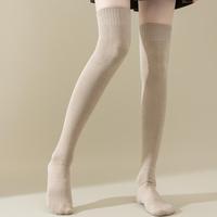 Chaussettes hautes personnalisées OEM pour femme, tricotées, extensibles, épaisses, douces, décontractées, pour l'hiver