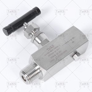 Vanne à aiguille hydraulique en acier inoxydable avec manomètre, filetage interne, vanne à aiguille de régulation de débit - Product Image 3