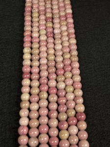 Cuentas de Rodonita Rosa Pulida de Alta Calidad, Redondas y Sueltas, para Hacer Pulseras DIY, 4/6/8/10mm - Product Image 6