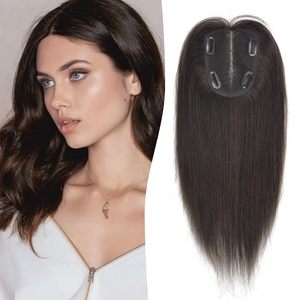 Prothèse capillaire en cheveux humains pour femme, avec closure supérieure, pour cheveux bouclés, permanente au maïs, ou lisses, patch de remplacement pour la nuque - Product Image 1