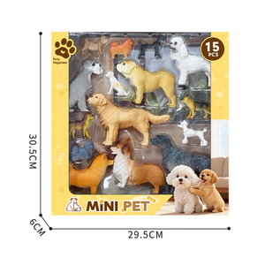 Paquete Mixto de 15 Figuras de Plástico de PVC de Perros, Juguetes de Mascotas - Product Image 3