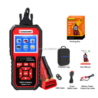 Herramienta de Diagnóstico de Emisiones Konnwei KW870 2026, Lector de Códigos OBD2, Verificador del Estado de la Batería con Pantalla LCD a Color de 2.8 Pulgadas