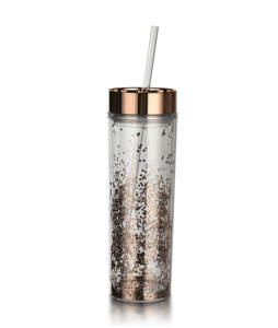 Meilleures ventes : Gobelet classique en plastique à double paroi de 15 oz, fin, en PS avec paillettes, en stock, rentrée scolaire, fabriqué au Vietnam - Product Image 1