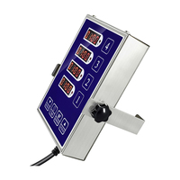 CAL4B Timer Dapur 4 Saluran dari Baja Tahan Karat dengan Layar LED, Pengingat Digital, dan Alarm Keras untuk Dapur Restoran Komersial