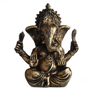Estatuas religiosas budistas del sudeste asiático loto dorado elefante tronco Dios resina arenisca artesanía - Product Image 6