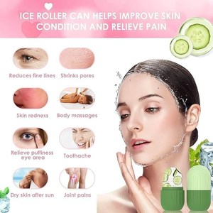 Wholesale Ice Cube for Face Beauty Eye <b>Massage</b> Silicone Ice Facial Cube <b>Massage</b> Roller - Product Image 4