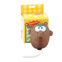 Creative plante verte herbe tête poupée bureau mini plante en pot dessin animé bureau herbe plantation cadeau d'observation pour enfants