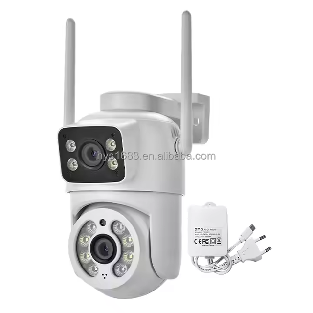 4MP 2 Screen 4G Wireless Smart Home Video Network IP PTZ Camera 360 V380 Pro CCTV Outdoor 4G Sim Card Dual Lens Security Camera