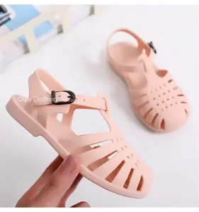2022 New Summer Toddler Girls Tpu Non-Slip Flat Jelly Sandals Sandalia Children's Soft Bottom Baby Kids Sandals Jelly Shoes