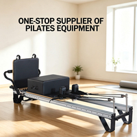 Reformer Pilates en alliage d'aluminium à rail complet avec poulie à roulement de précision, lit de base, couleur personnalisée, équipement de studio