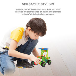 Hanye 63 pièces, ensemble de jouets d'assemblage d'ingénierie 3 en 1, vis, écrous, outils, kit de construction STEM, motricité fine, cadeau créatif pour enfants - Product Image 4