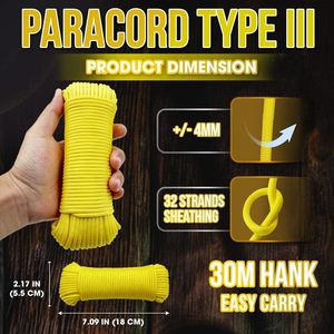 Cordon Paracord 550 de 4 mm en gros, Corde de Parachute Robuste pour le Camping, la Survie, la Corde de Guy, la Randonnée, Cordon Tressé Tactique d'Extérieur - Product Image 3