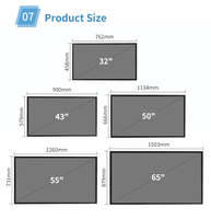 Écran tactile capacitif infrarouge USB de 32 43 49 55 65 pouces TFT 2K Écran tactile fin Ultra large