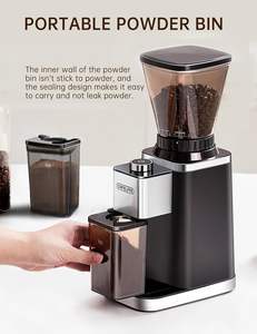 CAFELFFE <span class=keywords><strong>Molinillo</strong></span> <span class=keywords><strong>de</strong></span> <span class=keywords><strong>Café</strong></span> Eléctrico con Contenedor y Filtro, 48 Niveles <span class=keywords><strong>de</strong></span> Molienda Ajustables, Función Antiestática, Plástico y Metal - Product Image 4