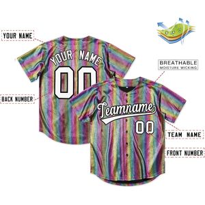 เสื้อเบสบอลแบบกำหนดเองสำหรับผู้ใหญ่ทั้งชายและหญิง ชื่อและหมายเลขส่วนตัว ชุดกีฬาซับเหงื่อแบบระบายอากาศได้ดี - Product Image 3